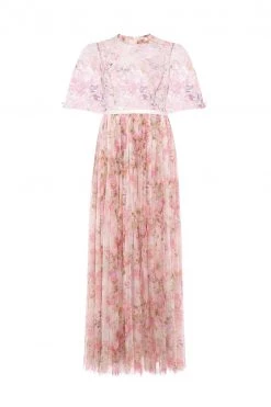 Needle & Thread Holding LTD All - Womenswear Darling Meadow Sequin Bodice Short Sleeve Ankle Gown