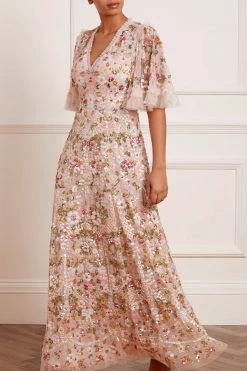 Needle & Thread Holding LTD All - Womenswear Enchanted Meadow Sequin V-Neck Gown