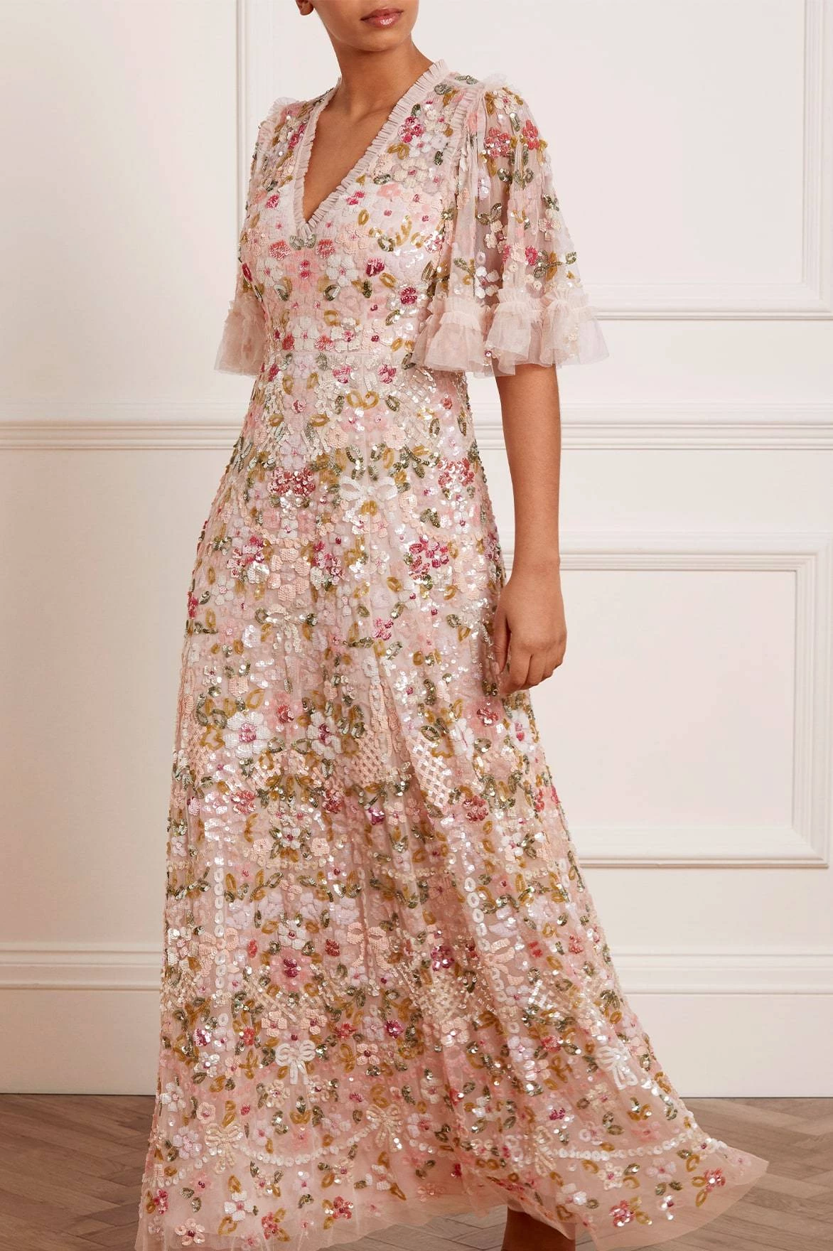 Needle & Thread Holding LTD All - Womenswear Enchanted Meadow Sequin V-Neck Gown