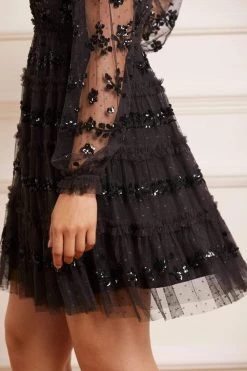 Needle & Thread Holding LTD Eve Sequin Mini Dress All - Womenswear