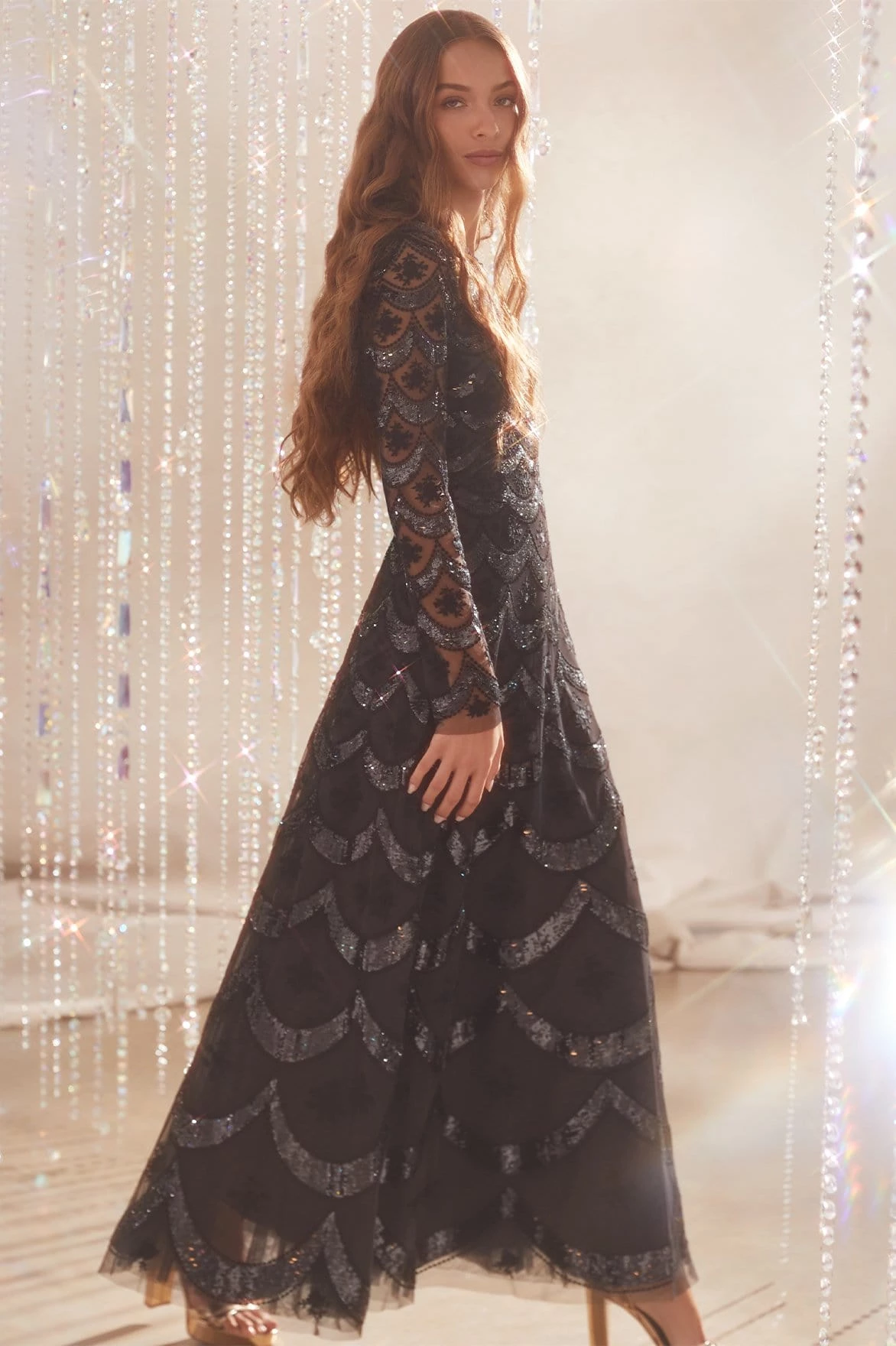 Needle & Thread Holding LTD All - Womenswear Fifi Long Sleeve Ankle Gown 9 Needle & Thread Holding LTD All - Womenswear Fifi Long Sleeve Ankle Gown