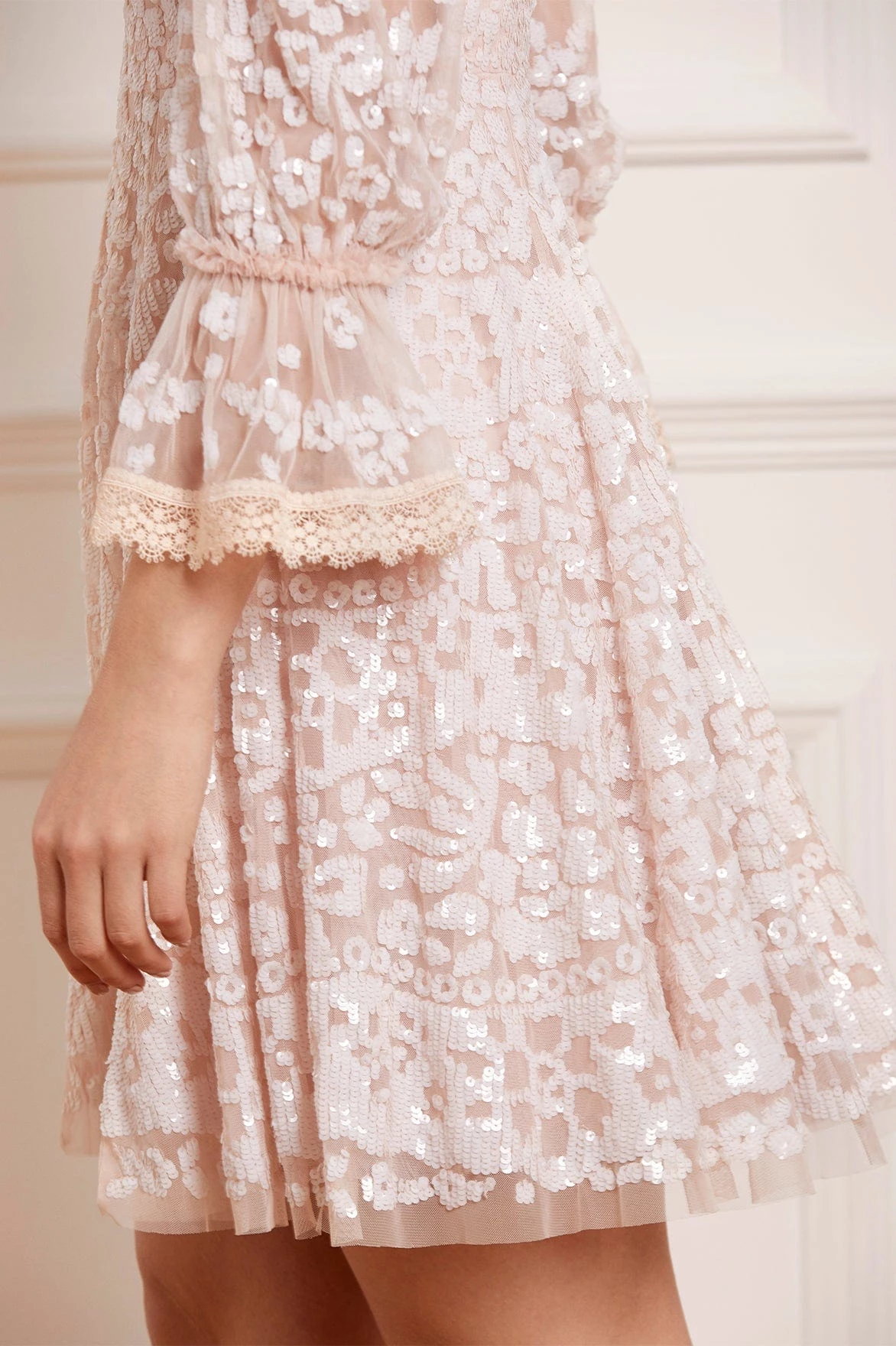 Needle & Thread Holding LTD Filigree Lace Sequin Mini Dress All - Womenswear 7 Needle & Thread Holding LTD Filigree Lace Sequin Mini Dress All - Womenswear