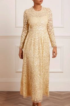 Needle & Thread Holding LTD Floral Daze Sequin Ankle Gown