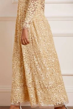 Needle & Thread Holding LTD Floral Daze Sequin Ankle Gown