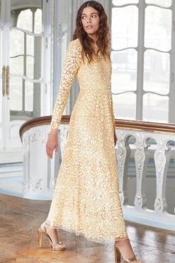 Needle & Thread Holding LTD Floral Daze Sequin Ankle Gown