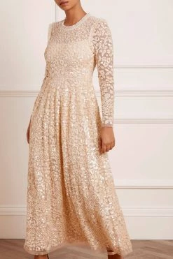 Needle & Thread Holding LTD Floral Daze Sequin Ankle Gown