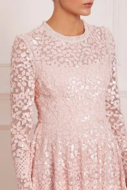 Needle & Thread Holding LTD Floral Daze Sequin Micro Mini Dress