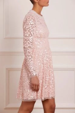 Needle & Thread Holding LTD Floral Daze Sequin Micro Mini Dress