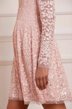 Needle & Thread Holding LTD Floral Daze Sequin Micro Mini Dress