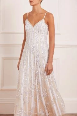 Needle & Thread Holding LTD Floral Evermore Sequin Cami Ankle Gown