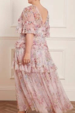Needle & Thread Holding LTD New Arrivals Floral Wonder V-Neck Ankle Gown