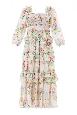 Needle & Thread Holding LTD Iris Cotton Smocked Ankle Gown All - Womenswear