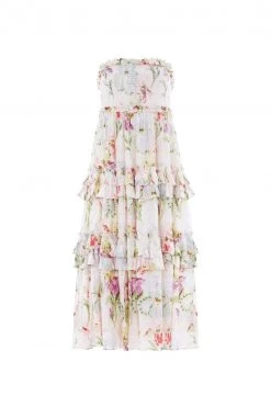 Needle & Thread Holding LTD Iris Cotton Smocked Bandeau Ballerina Dress