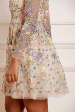 Needle & Thread Holding LTD All - Womenswear Iris Embroidered V-Neck Micro Mini Dress 13 Needle & Thread Holding LTD All - Womenswear Iris Embroidered V-Neck Micro Mini Dress