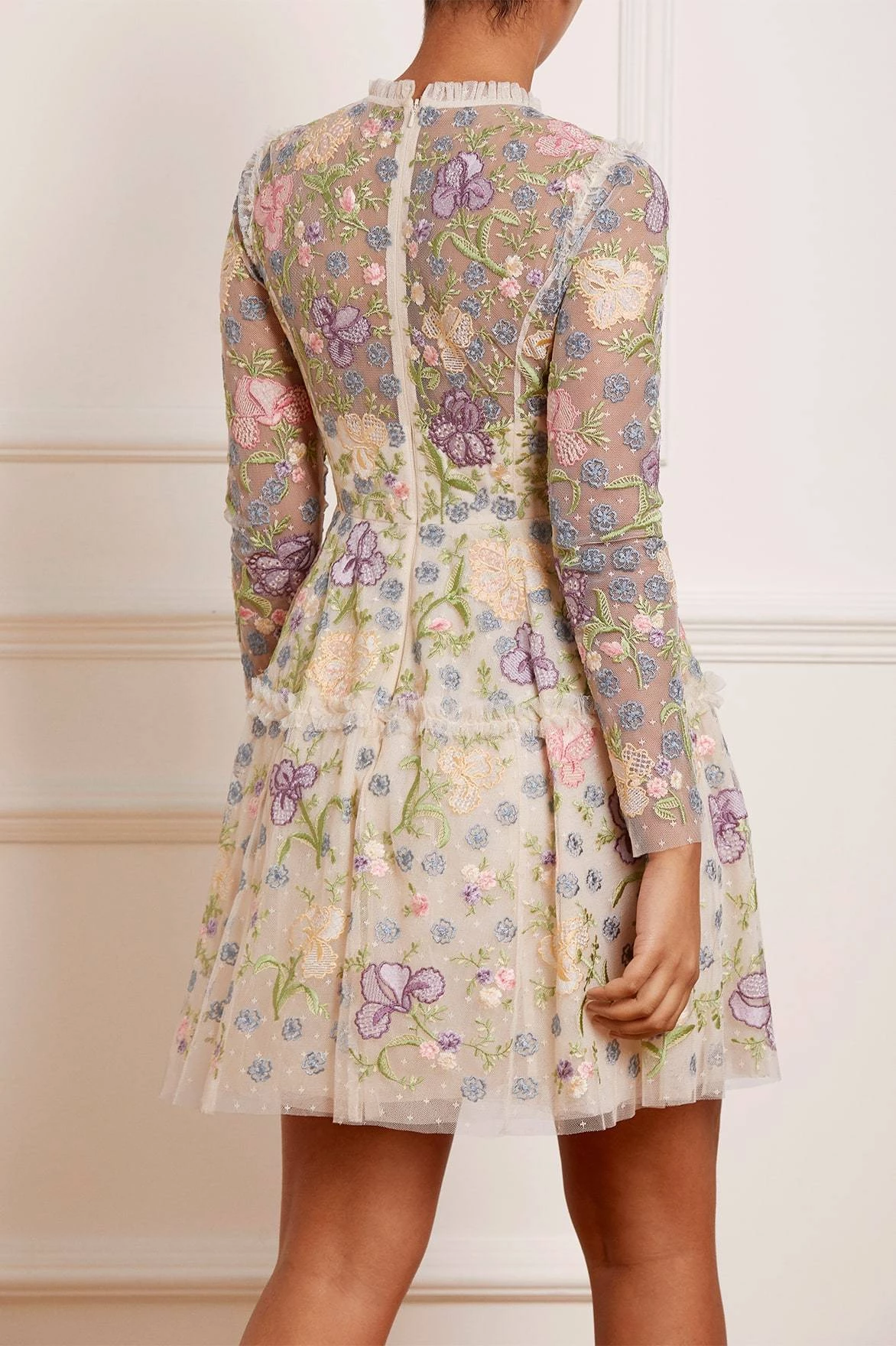 Needle & Thread Holding LTD All - Womenswear Iris Embroidered V-Neck Micro Mini Dress 8 Needle & Thread Holding LTD All - Womenswear Iris Embroidered V-Neck Micro Mini Dress