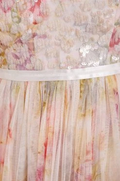 Needle & Thread Holding LTD All - Womenswear Iris Sequin Bodice Short Sleeve V-Neck Ankle Gown 14 Needle & Thread Holding LTD All - Womenswear Iris Sequin Bodice Short Sleeve V-Neck Ankle Gown