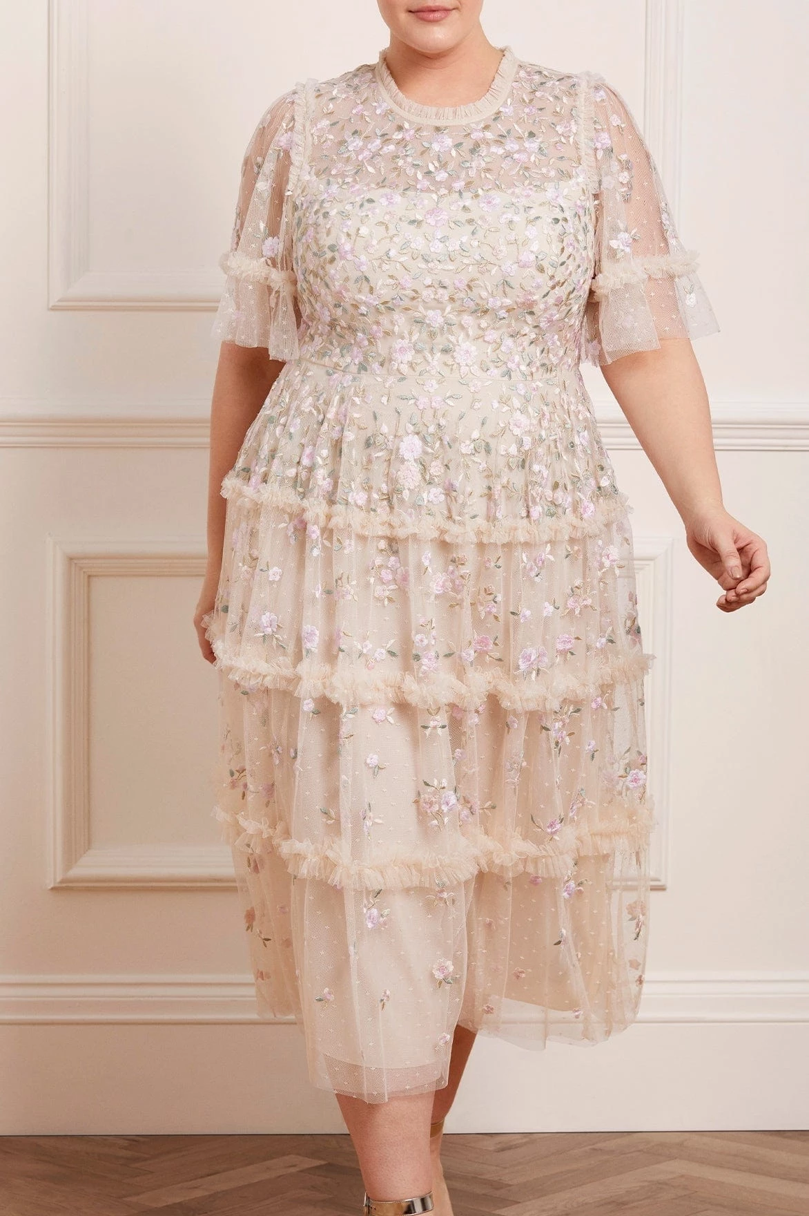 Needle & Thread Holding LTD Martha Ditsy Round Neck Ballerina Dress All - Womenswear