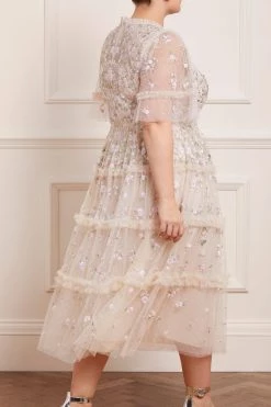 Needle & Thread Holding LTD Martha Ditsy Round Neck Ballerina Dress All - Womenswear