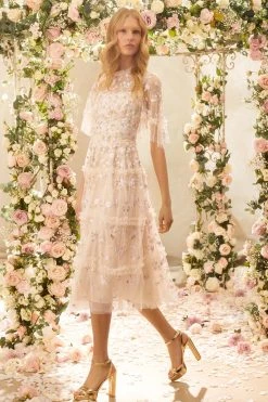 Needle & Thread Holding LTD Martha Ditsy Round Neck Ballerina Dress All - Womenswear