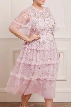 Needle & Thread Holding LTD Martha Ditsy Round Neck Ballerina Dress