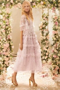 Needle & Thread Holding LTD Martha Ditsy Round Neck Ballerina Dress