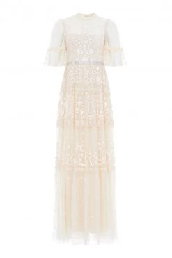 Needle & Thread Holding LTD Midsummer Lace Round Neck Gown