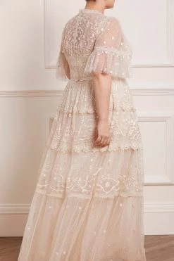 Needle & Thread Holding LTD Midsummer Lace Round Neck Gown
