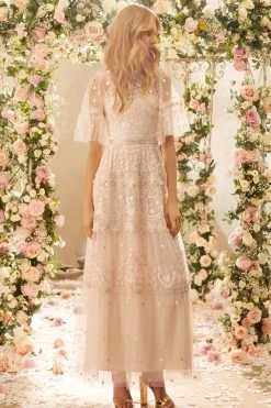 Needle & Thread Holding LTD Midsummer Lace Round Neck Gown
