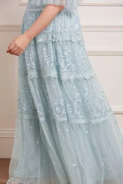 Needle & Thread Holding LTD Midsummer Lace Round Neck Gown All - Womenswear
