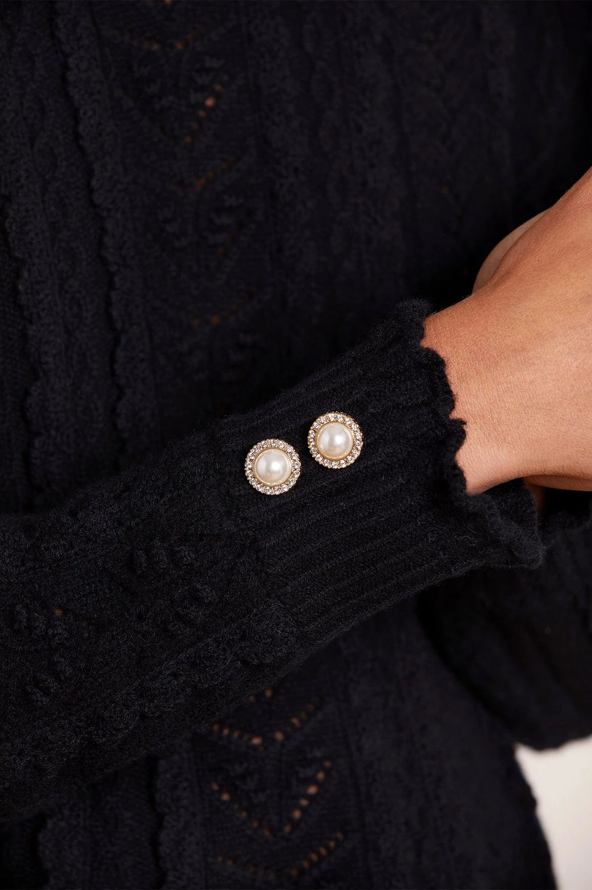 Needle & Thread Holding LTD Mixed Stitch Crochet Trim Short Jumper 7 Needle & Thread Holding LTD Mixed Stitch Crochet Trim Short Jumper