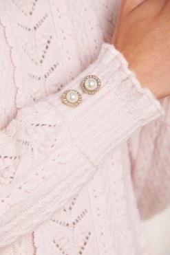 Needle & Thread Holding LTD Mixed Stitch Crochet Trim Short Jumper