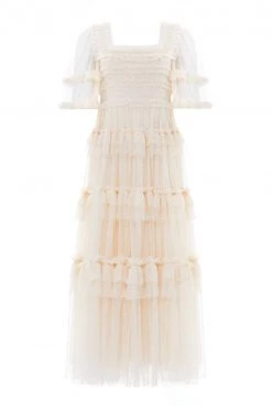 Needle & Thread Holding LTD Peaches Smocked Ankle Gown