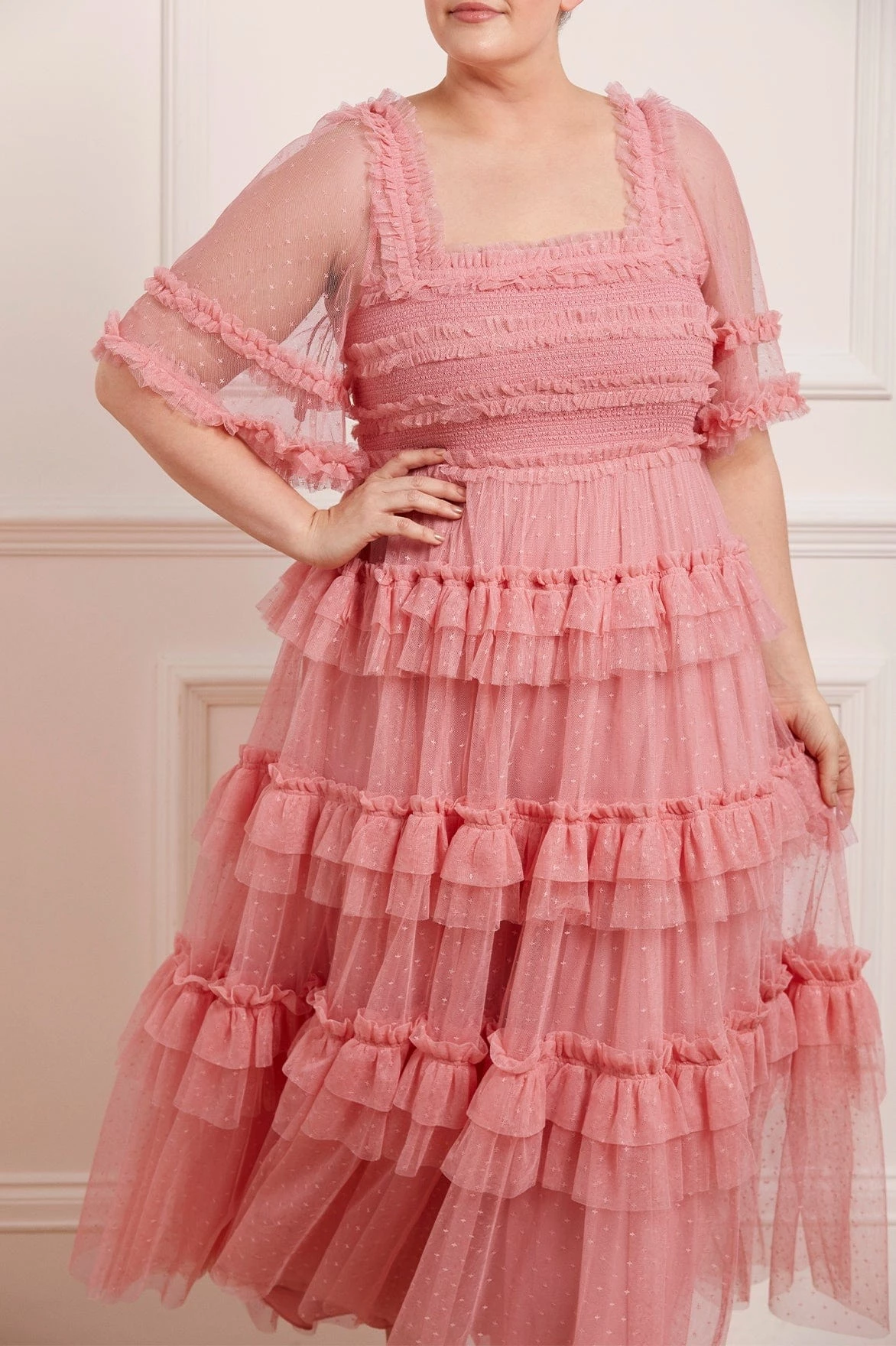 Needle & Thread Holding LTD All - Womenswear Peaches Smocked Ankle Gown 1 Needle & Thread Holding LTD All - Womenswear Peaches Smocked Ankle Gown