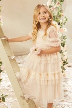 Needle & Thread Holding LTD Peaches Smocked Kids Dress