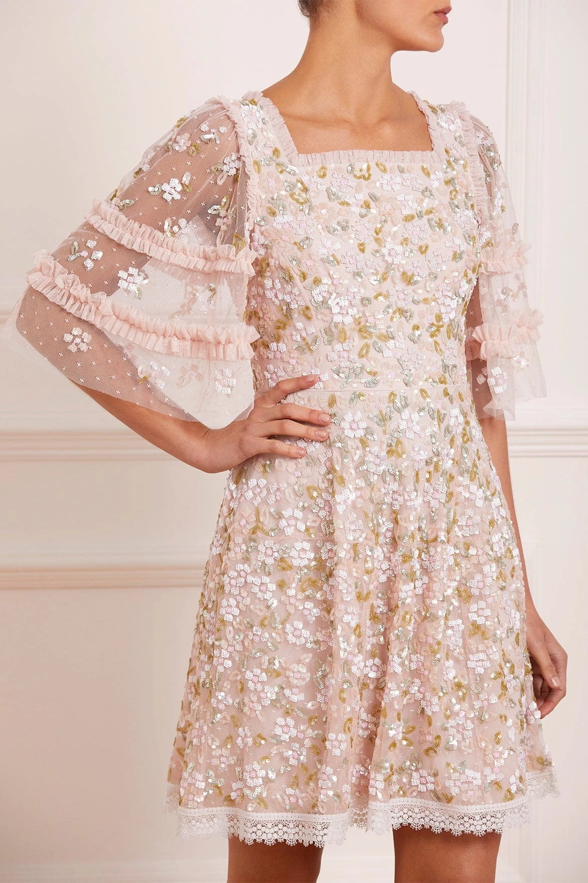 Needle & Thread Holding LTD All - Womenswear Pretty Petals Micro Mini Dress 1 Needle & Thread Holding LTD All - Womenswear Pretty Petals Micro Mini Dress