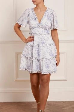 Needle & Thread Holding LTD New Arrivals Rambling Roses Cotton Micro Mini Dress