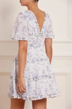 Needle & Thread Holding LTD New Arrivals Rambling Roses Cotton Micro Mini Dress