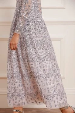 Needle & Thread Holding LTD Ribbon Lace Long Sleeve Ankle Gown New Arrivals