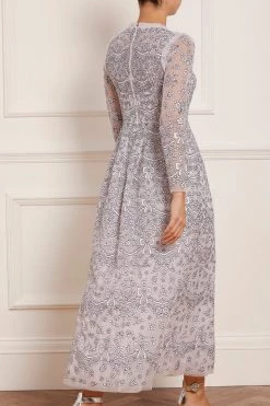 Needle & Thread Holding LTD Ribbon Lace Long Sleeve Ankle Gown New Arrivals