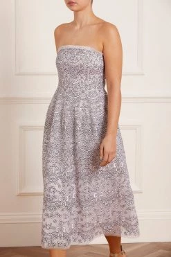 Needle & Thread Holding LTD Ribbon Lace Strapless Corset Ballerina Dress