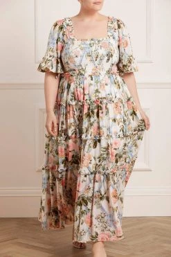 Needle & Thread Holding LTD All - Womenswear Rose Garden Smocked Cotton Ankle Gown