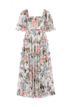 Needle & Thread Holding LTD All - Womenswear Rose Garden Smocked Cotton Ankle Gown