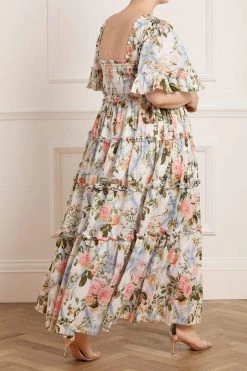 Needle & Thread Holding LTD All - Womenswear Rose Garden Smocked Cotton Ankle Gown