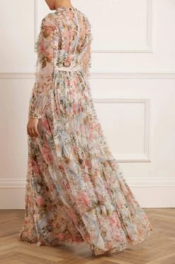 Needle & Thread Holding LTD Rose Garden V-Neck Gown