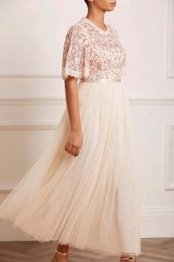 Needle & Thread Holding LTD All - Womenswear Rosie Lace Bodice Short Sleeve Ankle Gown