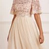 Needle & Thread Holding LTD Rosie Lace Bodice Short Sleeve Midi Dress