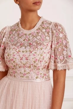 Needle & Thread Holding LTD Rosie Lace Bodice Short Sleeve Round Neck Ballerina Dress All - Womenswear 10 Needle & Thread Holding LTD Rosie Lace Bodice Short Sleeve Round Neck Ballerina Dress All - Womenswear