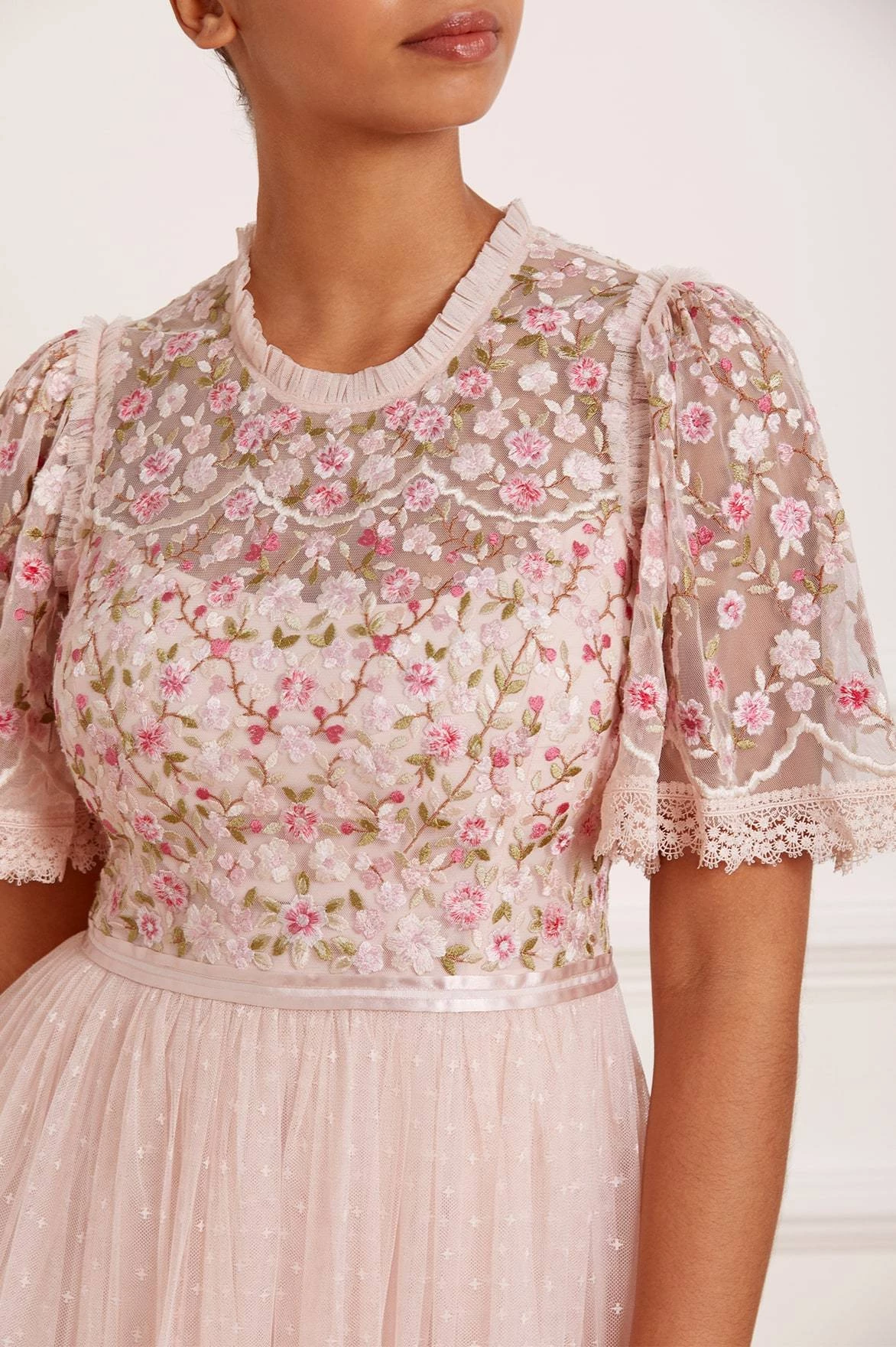 Needle & Thread Holding LTD Rosie Lace Bodice Short Sleeve Round Neck Ballerina Dress All - Womenswear 5 Needle & Thread Holding LTD Rosie Lace Bodice Short Sleeve Round Neck Ballerina Dress All - Womenswear