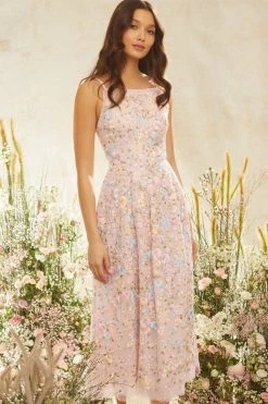 Needle & Thread Holding LTD Secret Garden Bib Ballerina Dress All - Womenswear