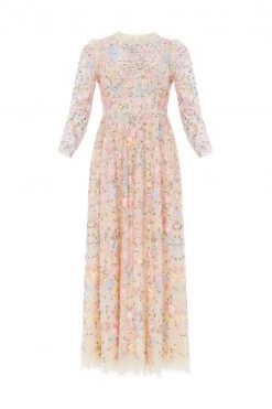 Needle & Thread Holding LTD Secret Garden Long Sleeve Ankle Gown All - Womenswear